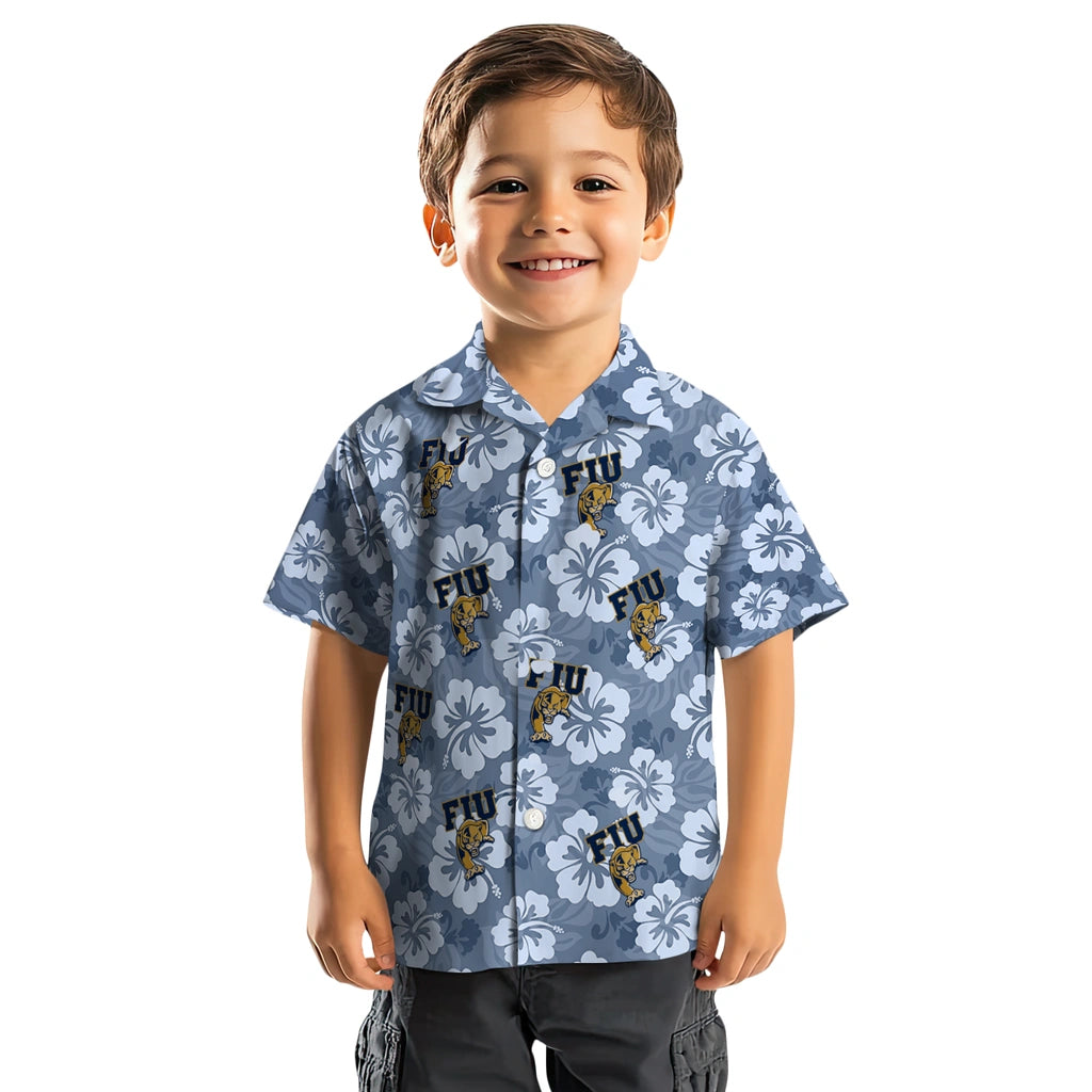 FIU Panthers Hawaiian Shirt - Hibiscus Cluster | Moonbestprint
