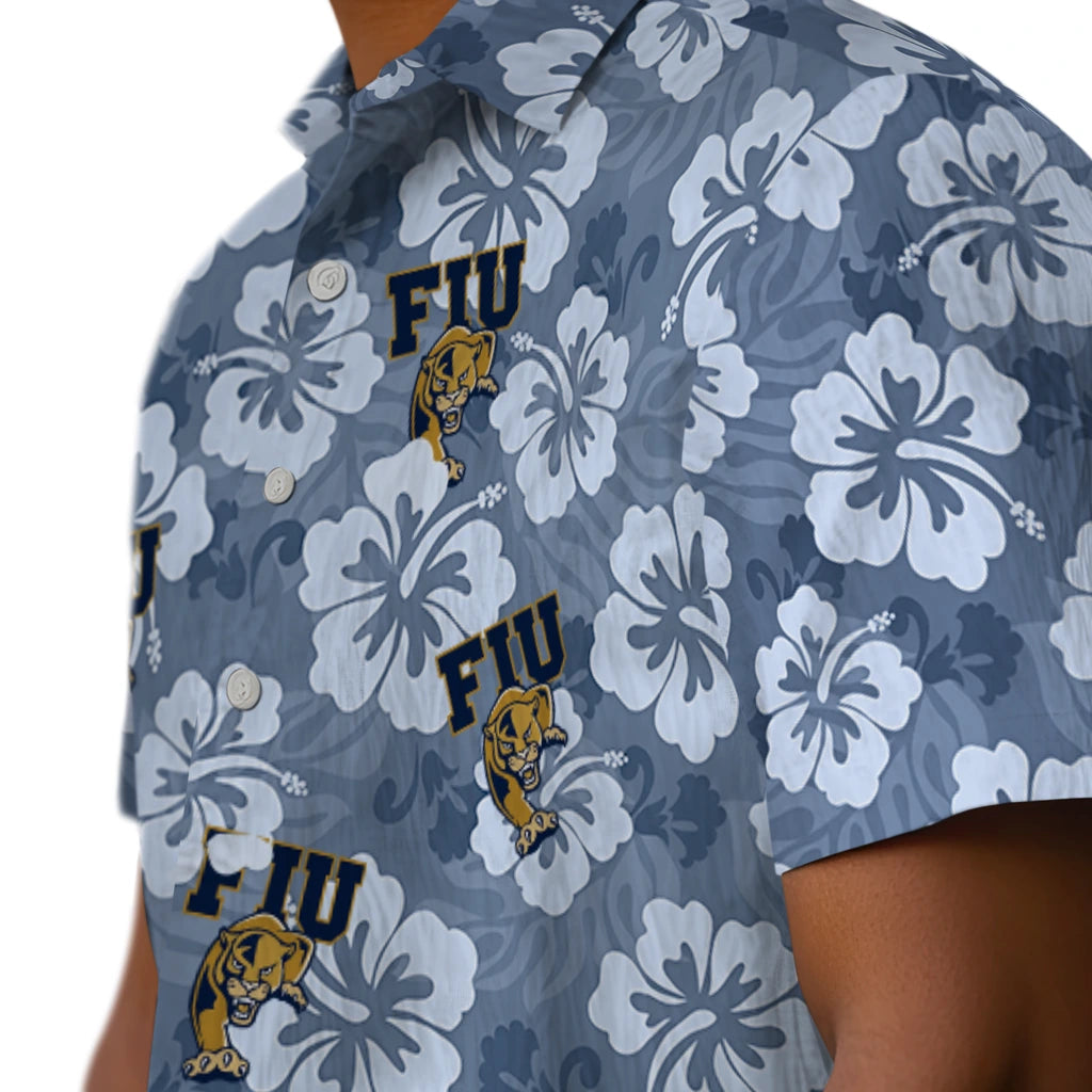 FIU Panthers Hawaiian Shirt - Hibiscus Cluster | Moonbestprint