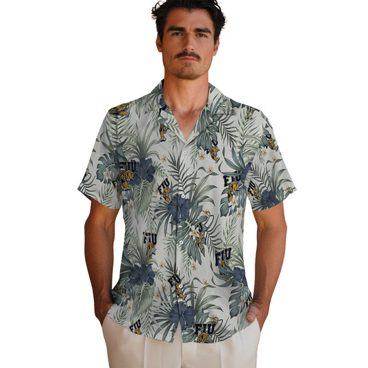 FIU Panthers Hawaiian Shirt - Hibiscus Designs | Moonbestprint