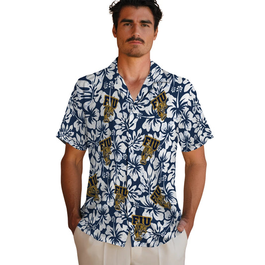 FIU Panthers Hawaiian Shirt - Hibiscus Motif | Moonbestprint