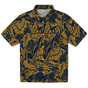 FIU Panthers Hawaiian Shirt - Monstera Layer | Moonbestprint