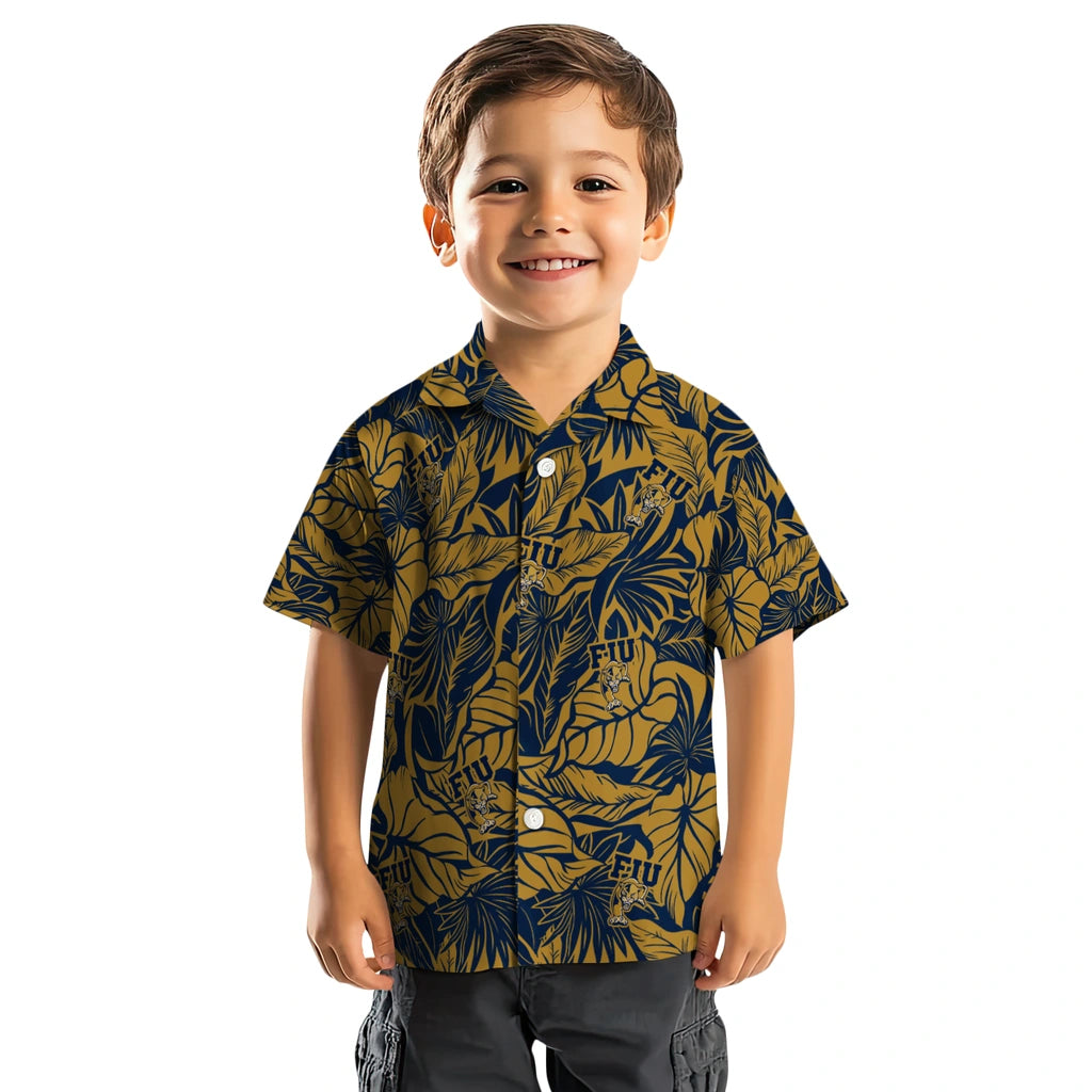 FIU Panthers Hawaiian Shirt - Monstera Layer | Moonbestprint