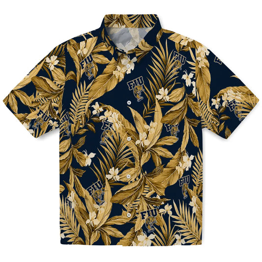 FIU Panthers Hawaiian Shirt - Palm Leaves | Moonbestprint