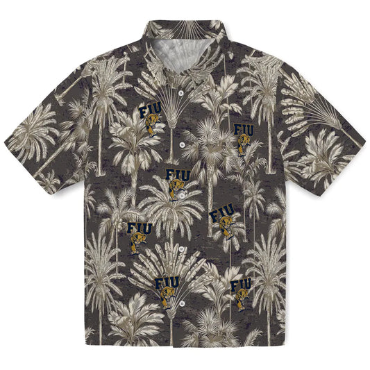 FIU Panthers Hawaiian Shirt - Vintage Palm Tree | Moonbestprint