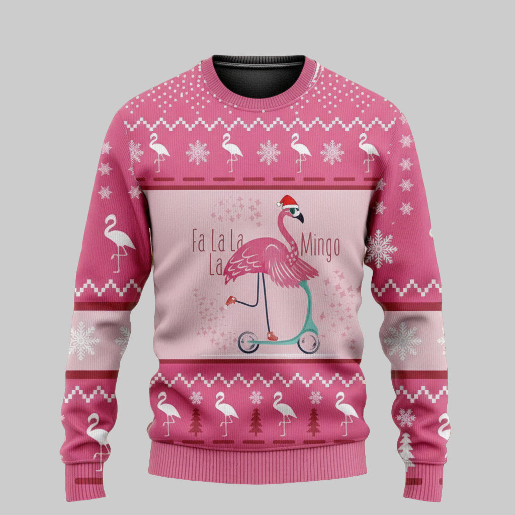 Flamingo Scooter Fa La La La Mingo Christmas Sweater Hoodie ? Usalast