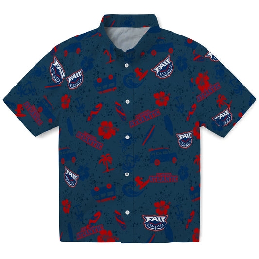 Florida Atlantic Owls Hawaiian Shirt - Beach Vibe | Moonbestprint