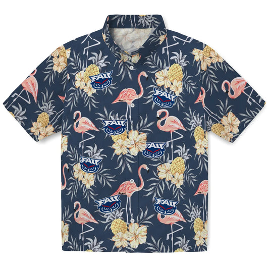 Florida Atlantic Owls Hawaiian Shirt - Flamingo Hibiscus | Moonbestprint