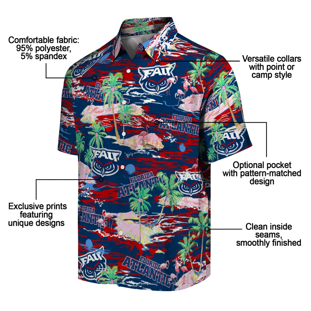 Florida Atlantic Owls Flamingo Retreat 2026 Hawaiian Shirt – Moonbestprint