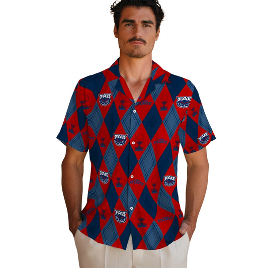 Florida Atlantic Owls Hawaiian Shirt - Golfing Plaid | Moonbestprint