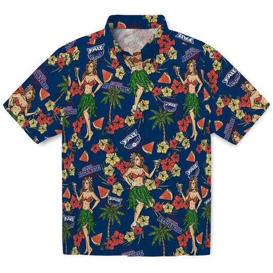 Florida Atlantic Owls Hawaiian Shirt - Hawaiian Girls Design | Moonbestprint