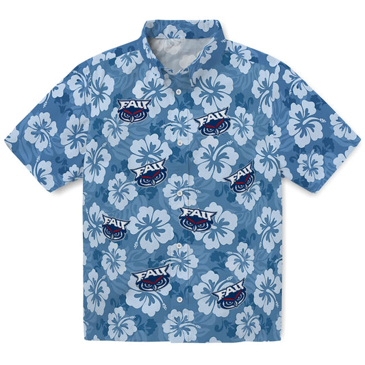 Florida Atlantic Owls Hawaiian Shirt - Hibiscus Cluster | Moonbestprint