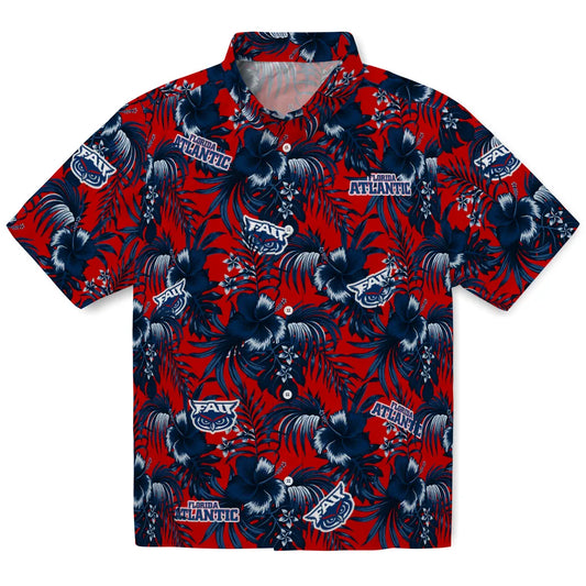 Florida Atlantic Owls Hawaiian Shirt - Hibiscus Exotic | Moonbestprint