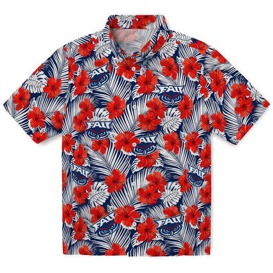 Florida Atlantic Owls Hawaiian Shirt - Hibiscus Fiesta | Moonbestprint