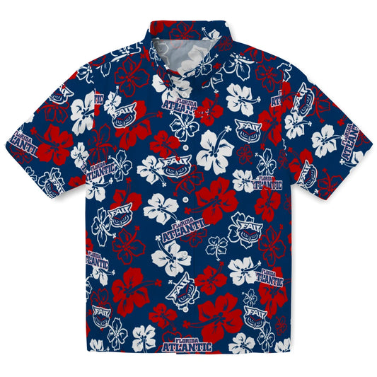 Florida Atlantic Owls Hawaiian Shirt - Hibiscus Flower Design | Moonbestprint