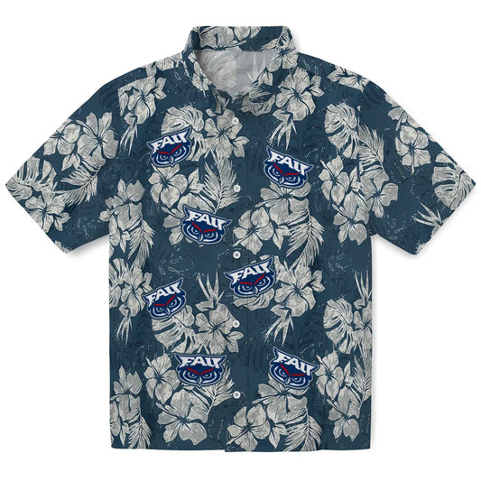 Florida Atlantic Owls Hawaiian Shirt - Hibiscus Flowers | Moonbestprint