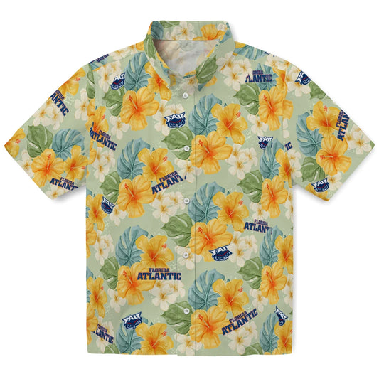 Florida Atlantic Owls Hawaiian Shirt - Hibiscus Mood | Moonbestprint