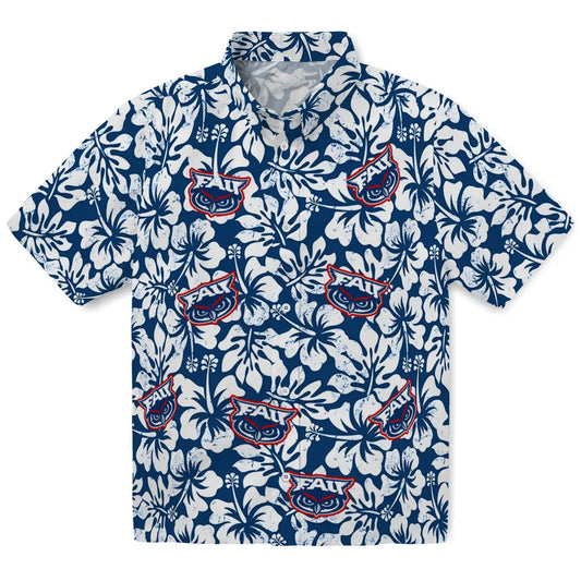 Florida Atlantic Owls Hawaiian Shirt - Hibiscus Motif | Moonbestprint