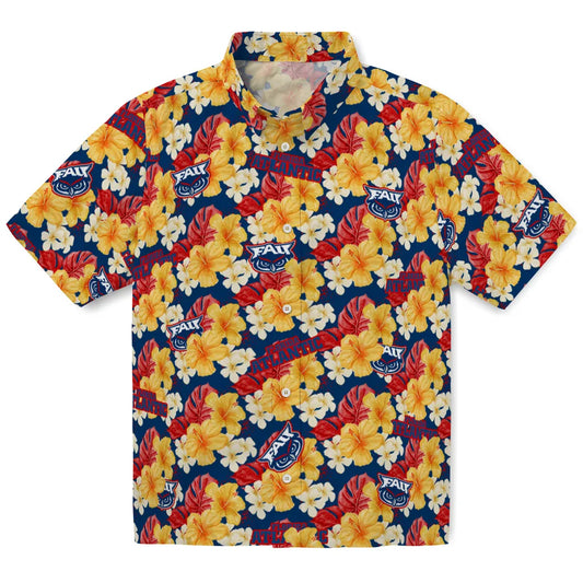 Florida Atlantic Owls Hawaiian Shirt - Hibiscus Tropics | Moonbestprint