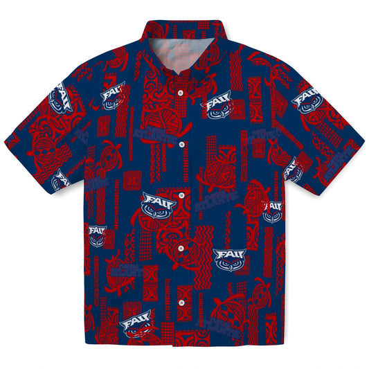 Florida Atlantic Owls Hawaiian Shirt - Turtle Lines | Moonbestprint