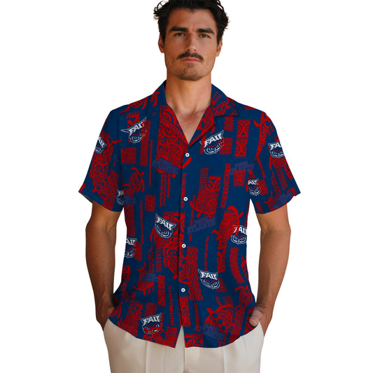 Florida Atlantic Owls Hawaiian Shirt - Turtle Lines | Moonbestprint