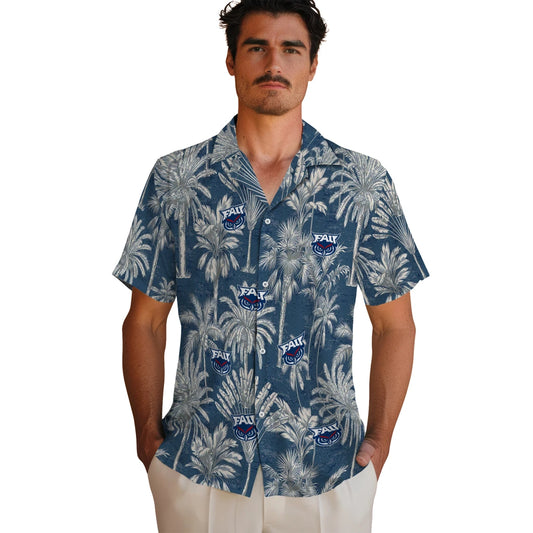 Florida Atlantic Owls Hawaiian Shirt - Vintage Palm Tree | Moonbestprint