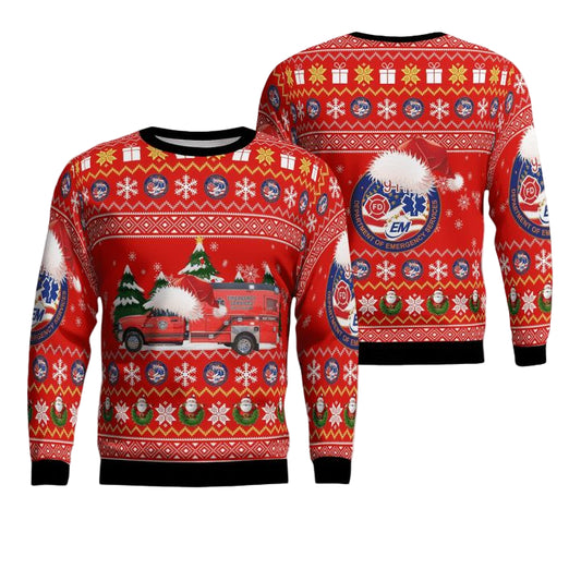 Florida Bay County EMS Christmas Sweater 3D ? CK81 ? Usalast