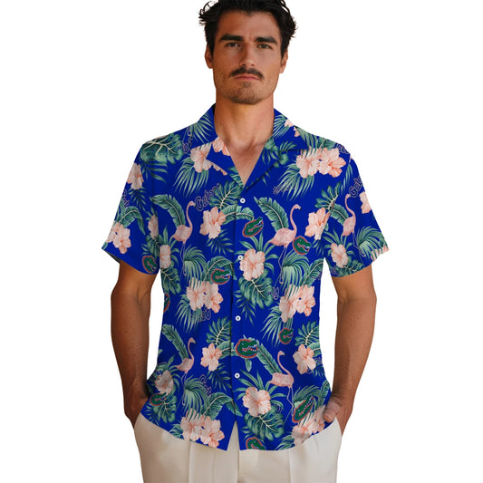 Florida Gators Hawaiian Shirt - Flamingo and Hibiscus | Moonbestprint