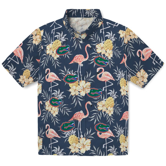 Florida Gators Hawaiian Shirt - Flamingo Hibiscus | Moonbestprint