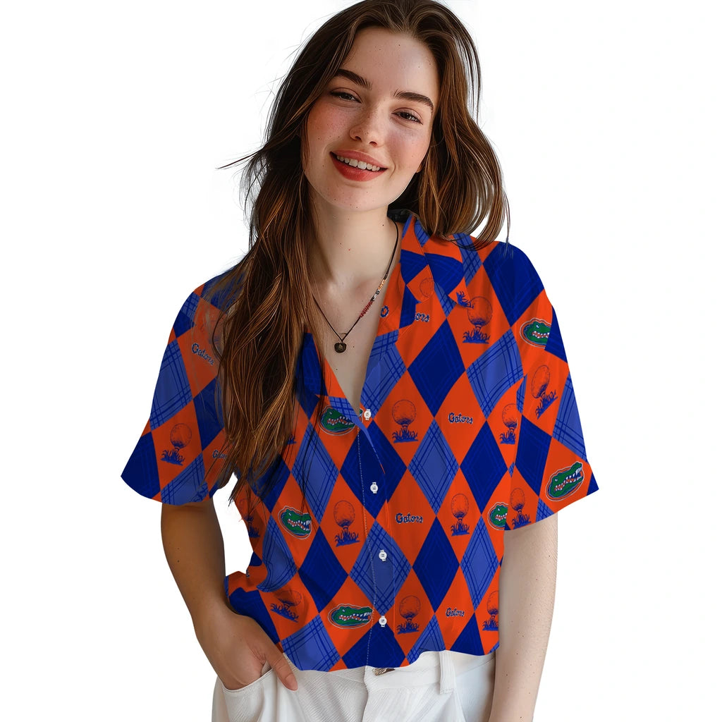 Florida Gators Hawaiian Shirt - Golfing Plaid | Moonbestprint