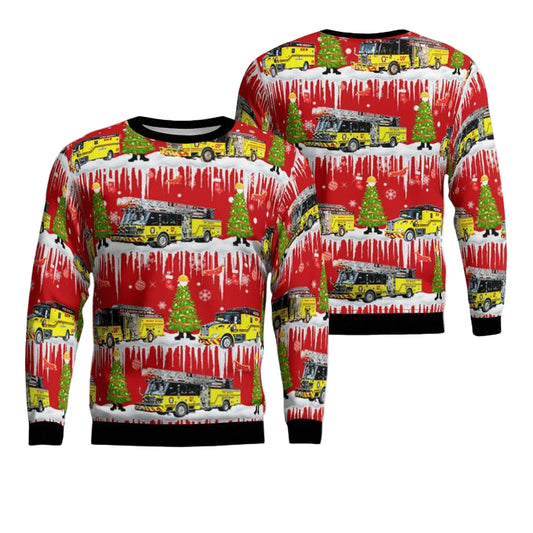Florida Hillsborough County Fire Department Christmas Sweater 3D ? DV31 ? Usalast