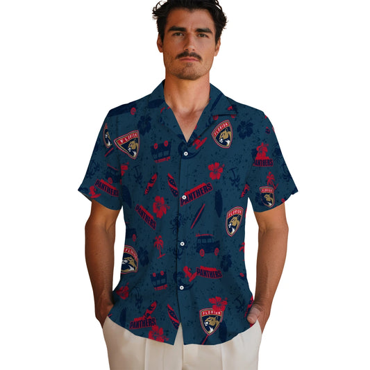 Florida Panthers Hawaiian Shirt - Beach Vibe | Moonbestprint