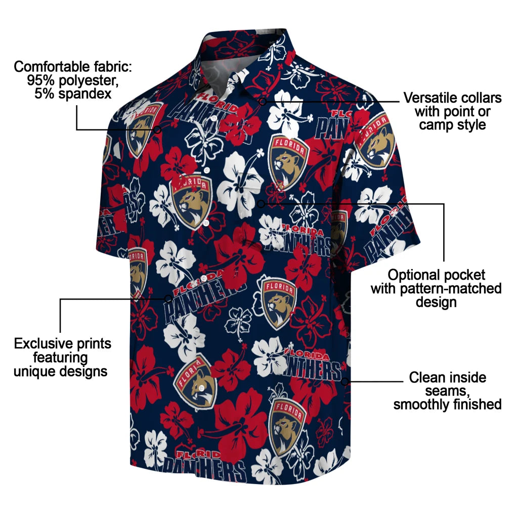 Florida Panthers Hibiscus Bloom Hawaiian Shirt – Moonbestprint