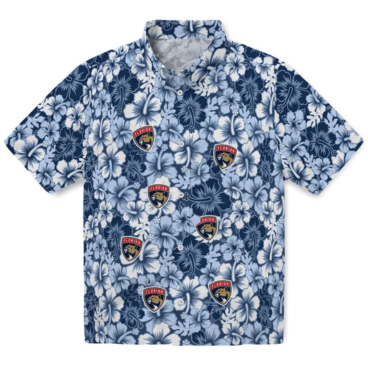 Florida Panthers Hawaiian Shirt - Hibiscus Blooms | Moonbestprint
