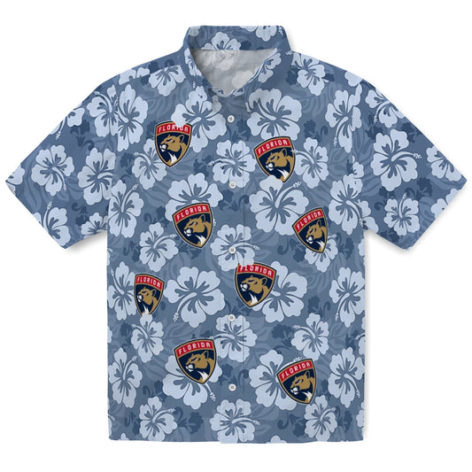 Florida Panthers Hawaiian Shirt - Hibiscus Cluster | Moonbestprint