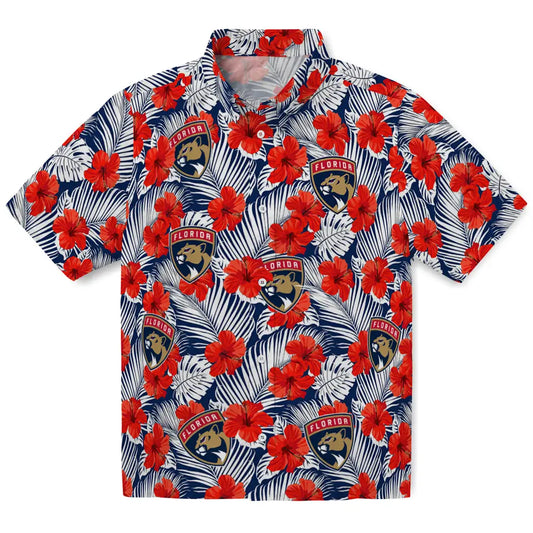 Florida Panthers Hawaiian Shirt - Hibiscus Fiesta | Moonbestprint