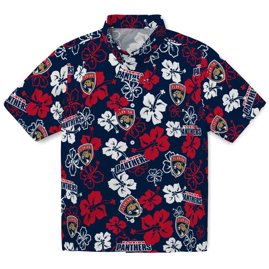 Florida Panthers Hawaiian Shirt - Hibiscus Flower Design | Moonbestprint