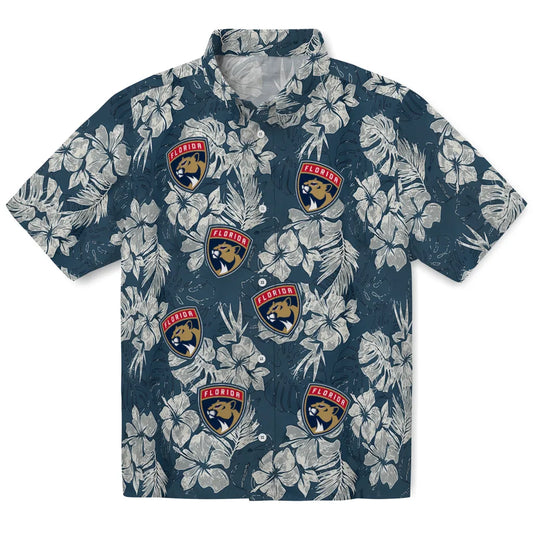 Florida Panthers Hawaiian Shirt - Hibiscus Flowers | Moonbestprint