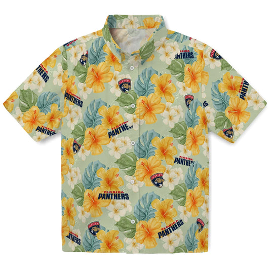 Florida Panthers Hawaiian Shirt - Hibiscus Mood | Moonbestprint