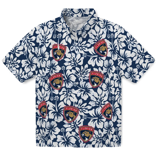 Florida Panthers Hawaiian Shirt - Hibiscus Motif | Moonbestprint