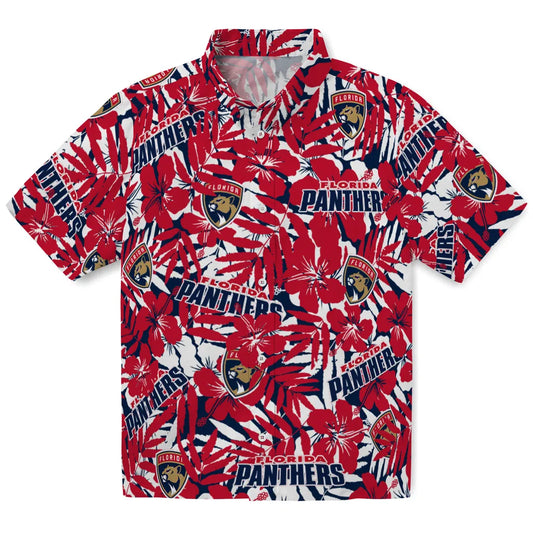 Florida Panthers Hawaiian Shirt - Hibiscus Overlay | Moonbestprint