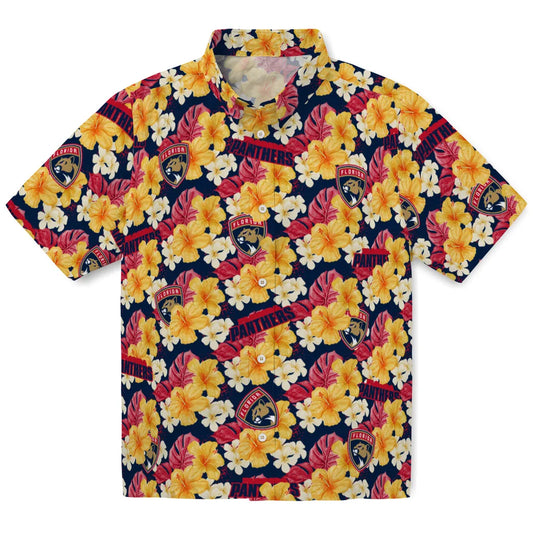 Florida Panthers Hawaiian Shirt - Hibiscus Tropics | Moonbestprint