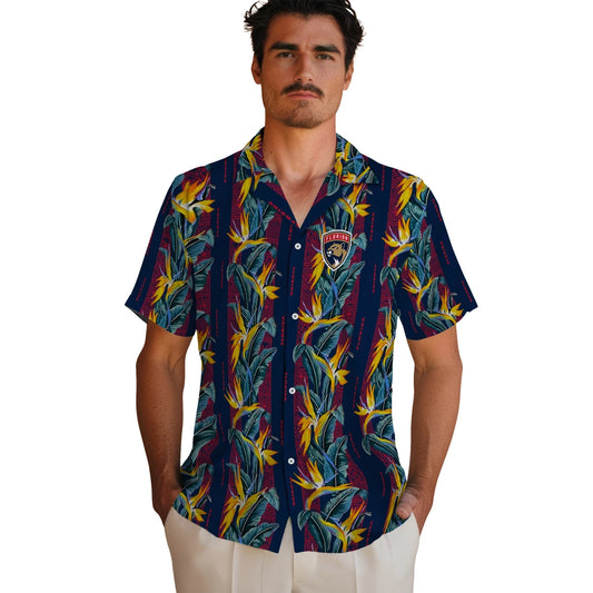 Florida Panthers Hawaiian Shirt - Paradise Vines | Moonbestprint