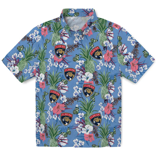 Florida Panthers Hawaiian Shirt - Pineapple Bouquet | Moonbestprint