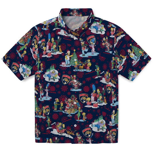 Florida Panthers Hawaiian Shirt - Simpsons Christmas | Moonbestprint