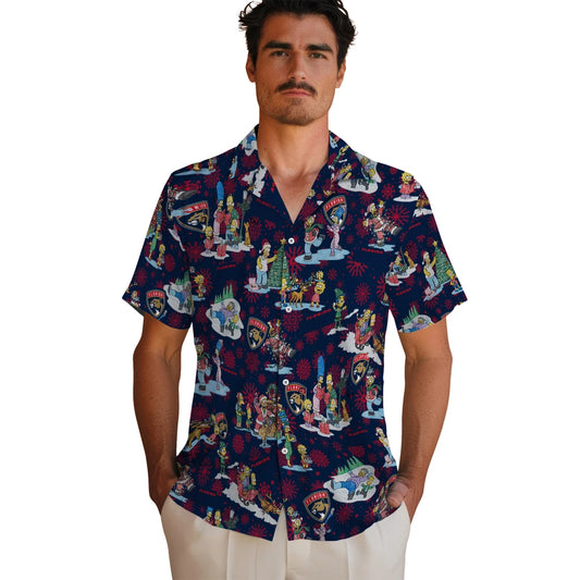 Florida Panthers Hawaiian Shirt - Simpsons Christmas | Moonbestprint