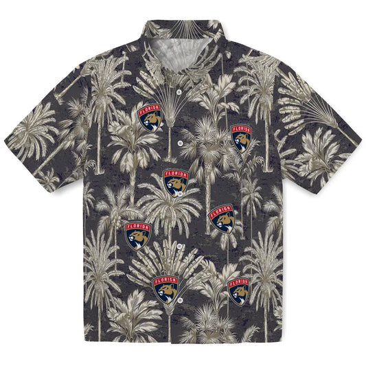 Florida Panthers Hawaiian Shirt - Vintage Palm Tree | Moonbestprint