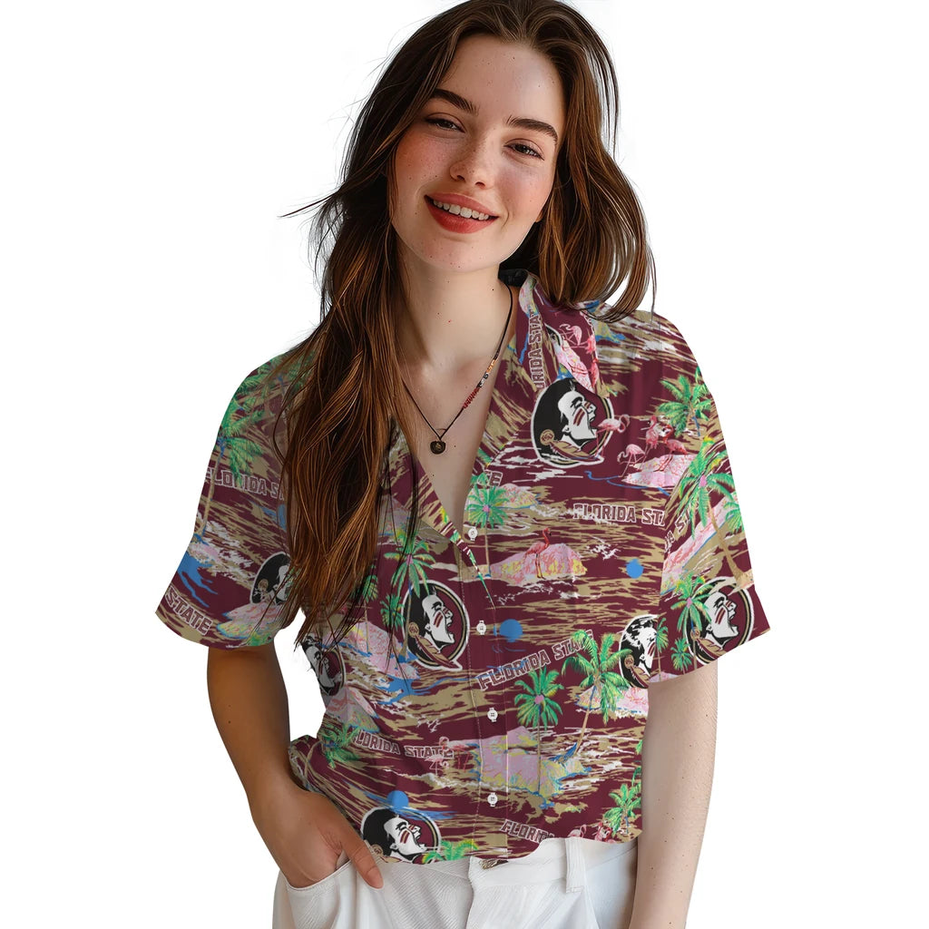 Florida State Seminoles Flamingo Retreat 2026 Hawaiian Shirt – Moonbestprint