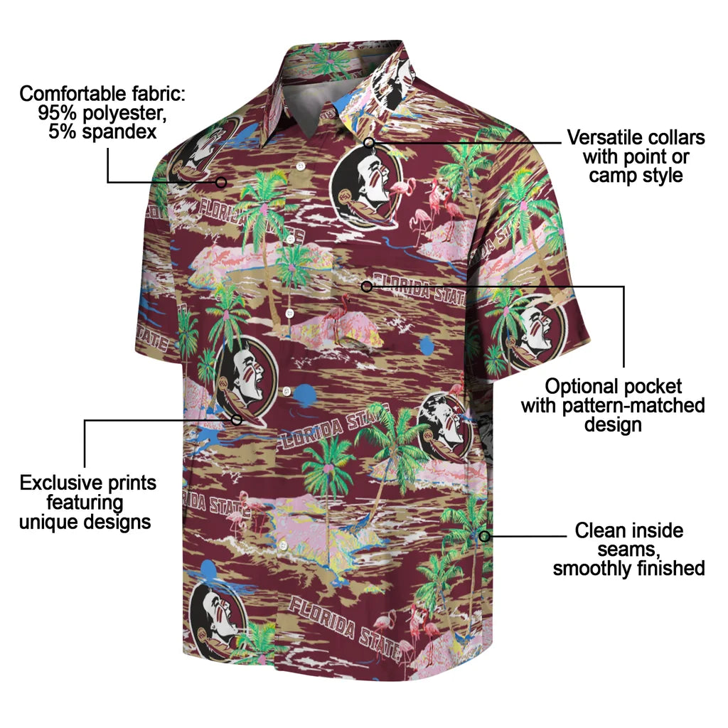 Florida State Seminoles Flamingo Retreat 2026 Hawaiian Shirt – Moonbestprint