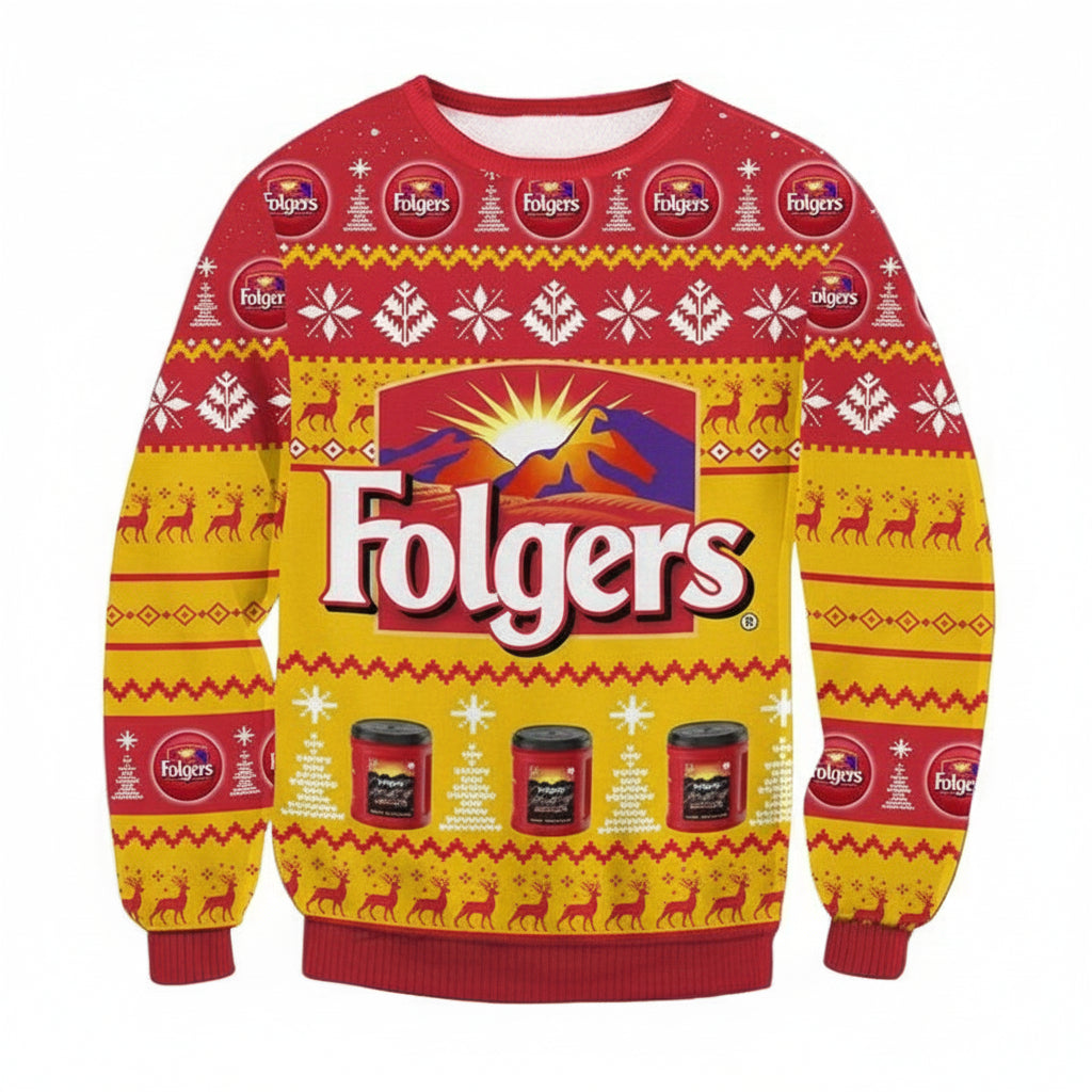 Folgers Coffee Ugly Christmas Sweater 2022 ? Usalast