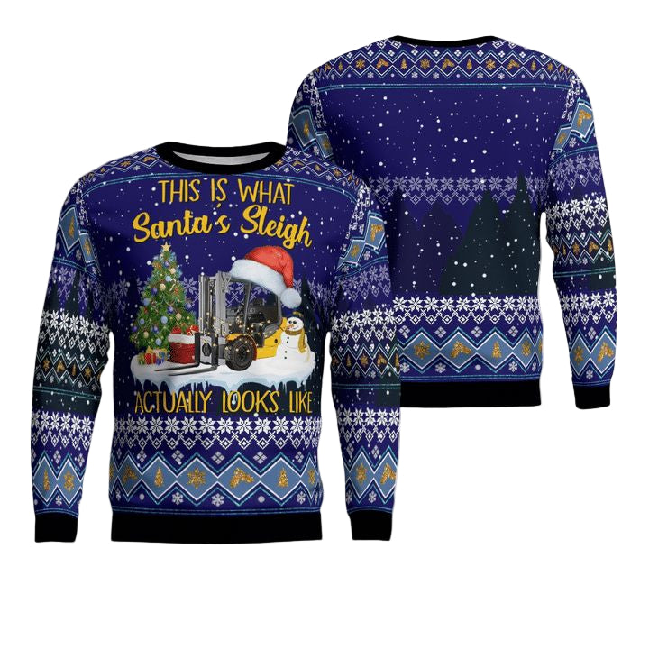 Forklift Christmas AOP Sweater ? Usalast